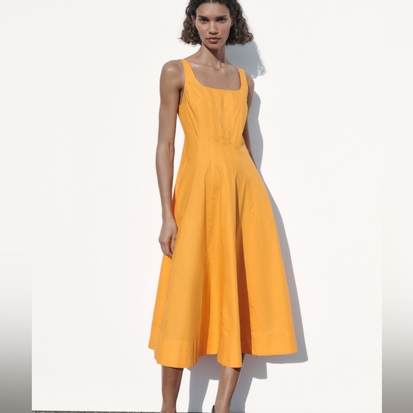 Zara Dresses Nwt Zara Poplin Tank Dress Medium Poshmark